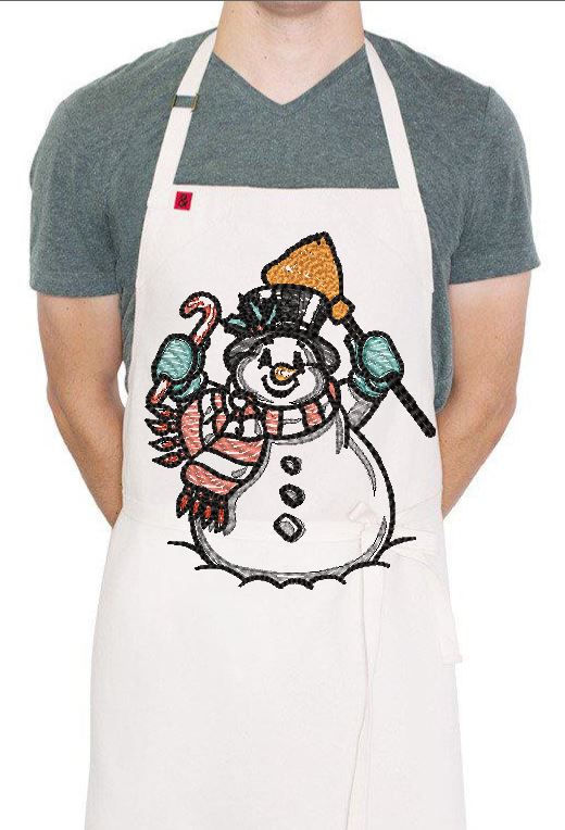Thumbnail: Vintage Christmas Snowman 02 machine embroidery design