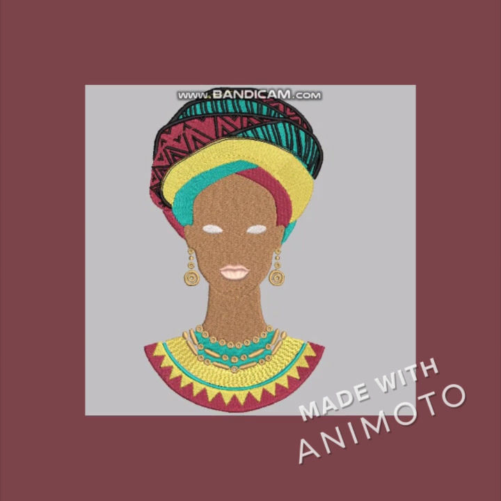 Thumbnail: Native African woman collection Nr.04 machine embroidery design