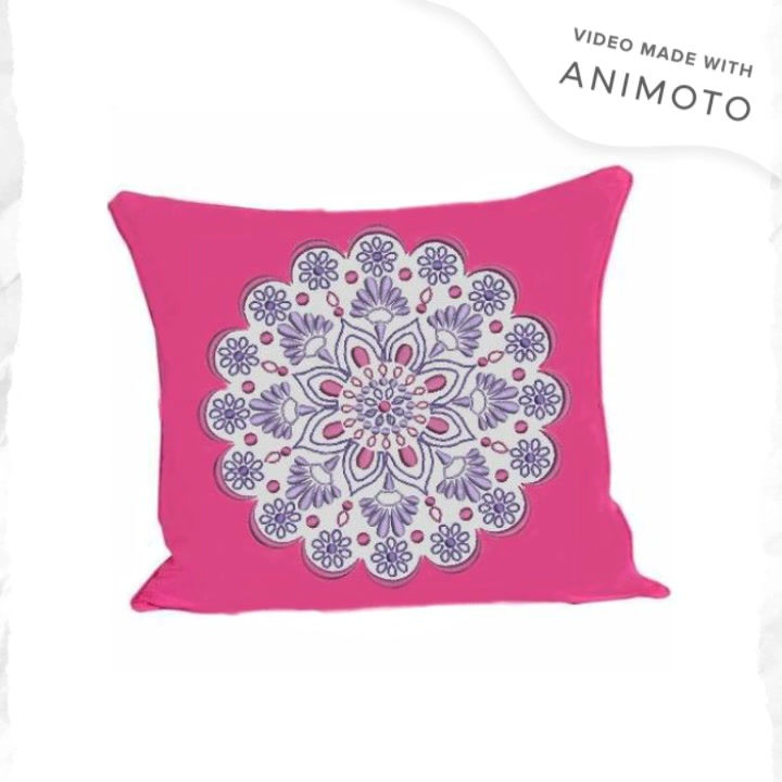Thumbnail: Floral mandala circle cutwork machine embroidery design