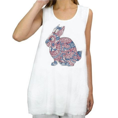 Thumbnail: Zentangle style Rabbit machine embroidery design