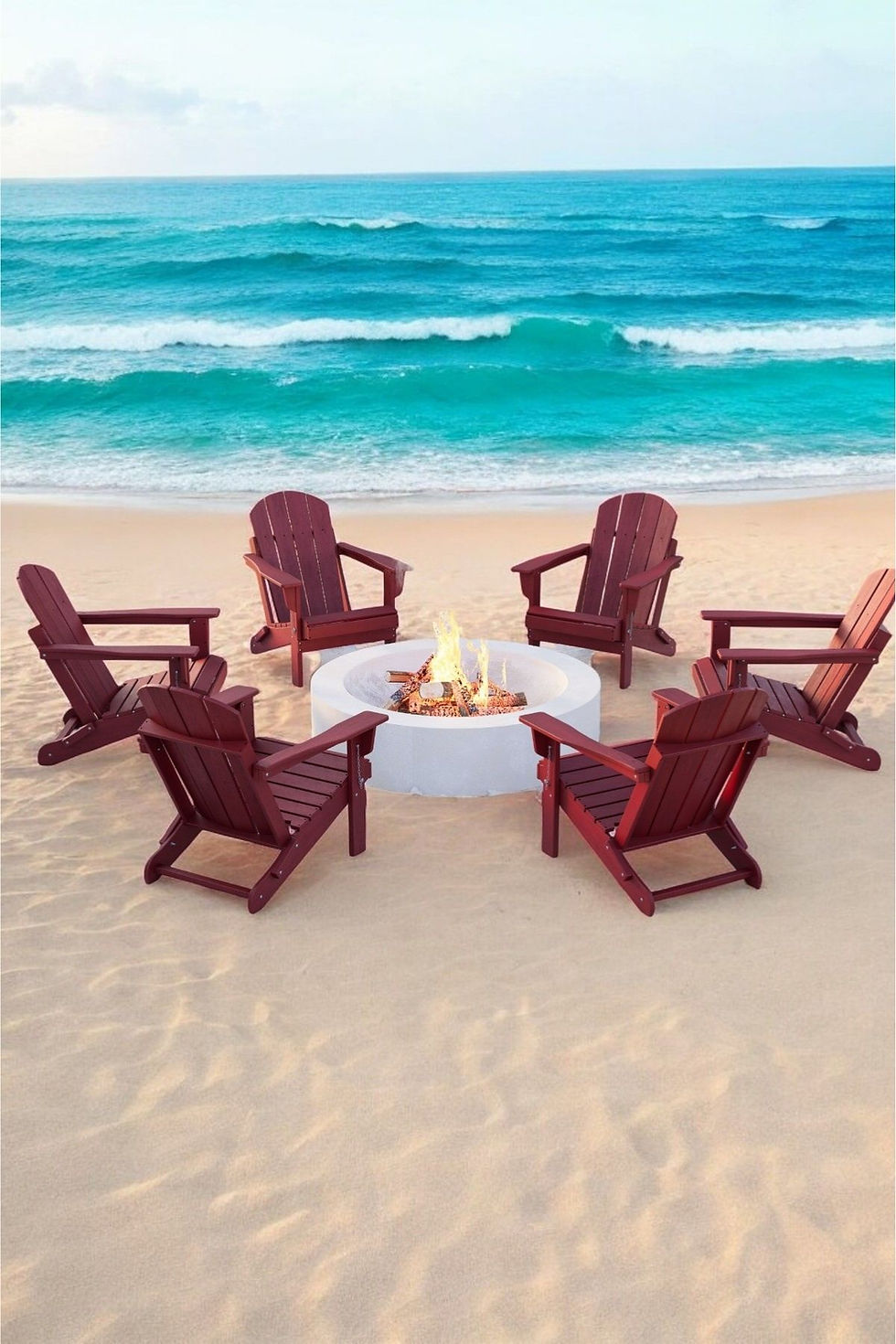 Küçük resim: Klasik Katlanır Adirondack - Kırmızı