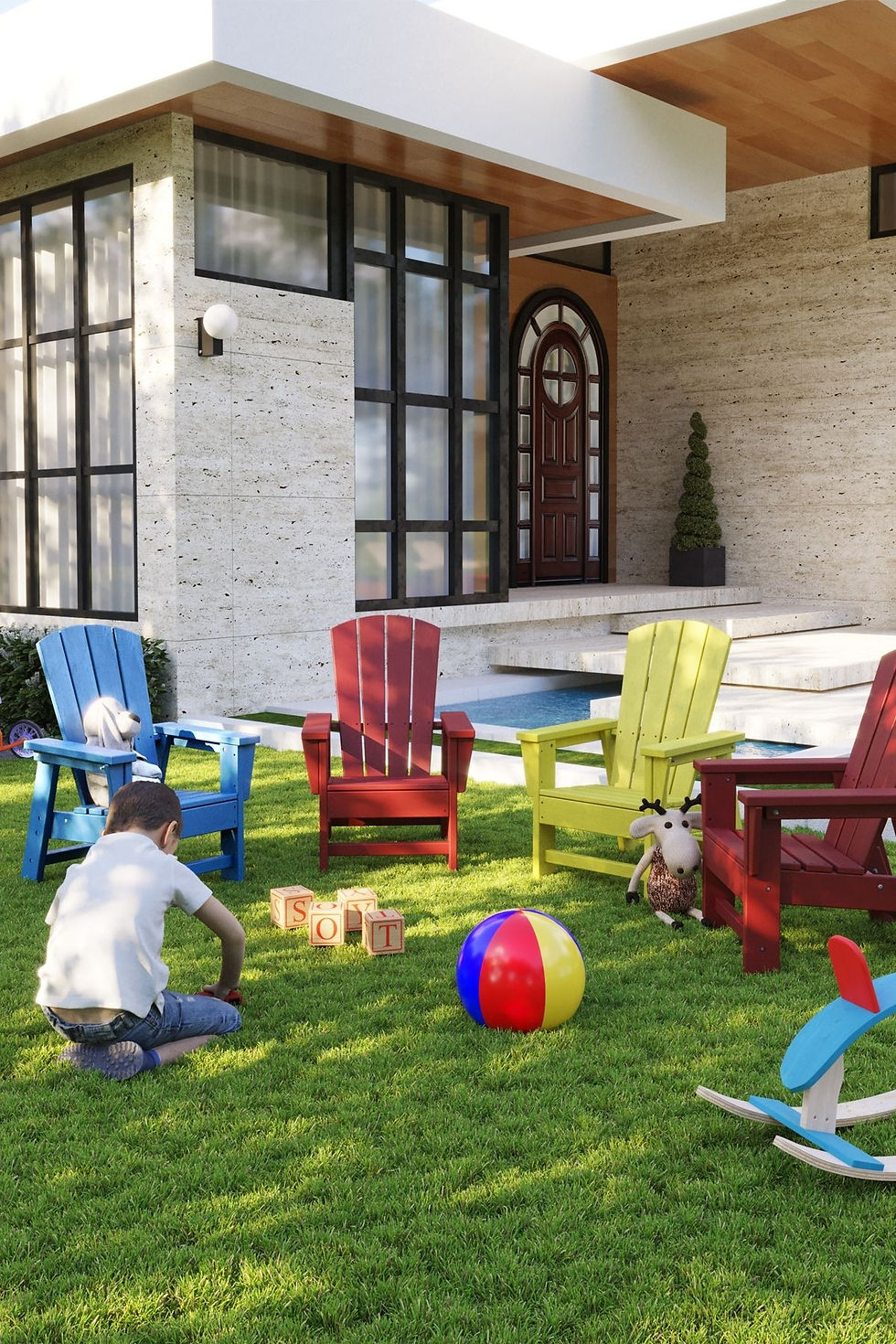 Küçük resim: Çocuk Adirondack - Mavi