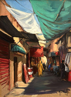 Souk de Marrakech, 40x30cm