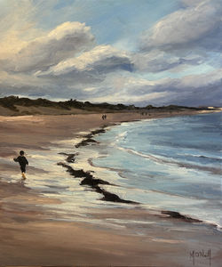 Sur la plage de Longeville-sur-mer, 46x55cm