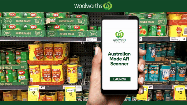 Concept design for a Woolworths Australian Made AR scanner