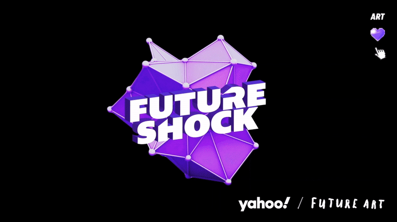 Logo design for Yahoo event Future Shock - a NFT / Metaverse dance party
