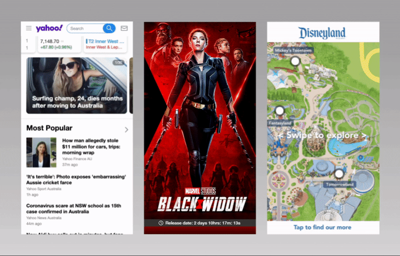 Presale mockup – Disney carousel, countdown and touchpoint creatives