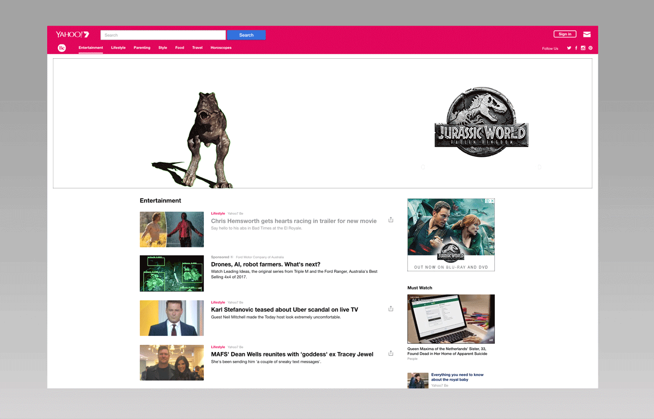 Pre-sale mock up – Jurassic World extra large billboard