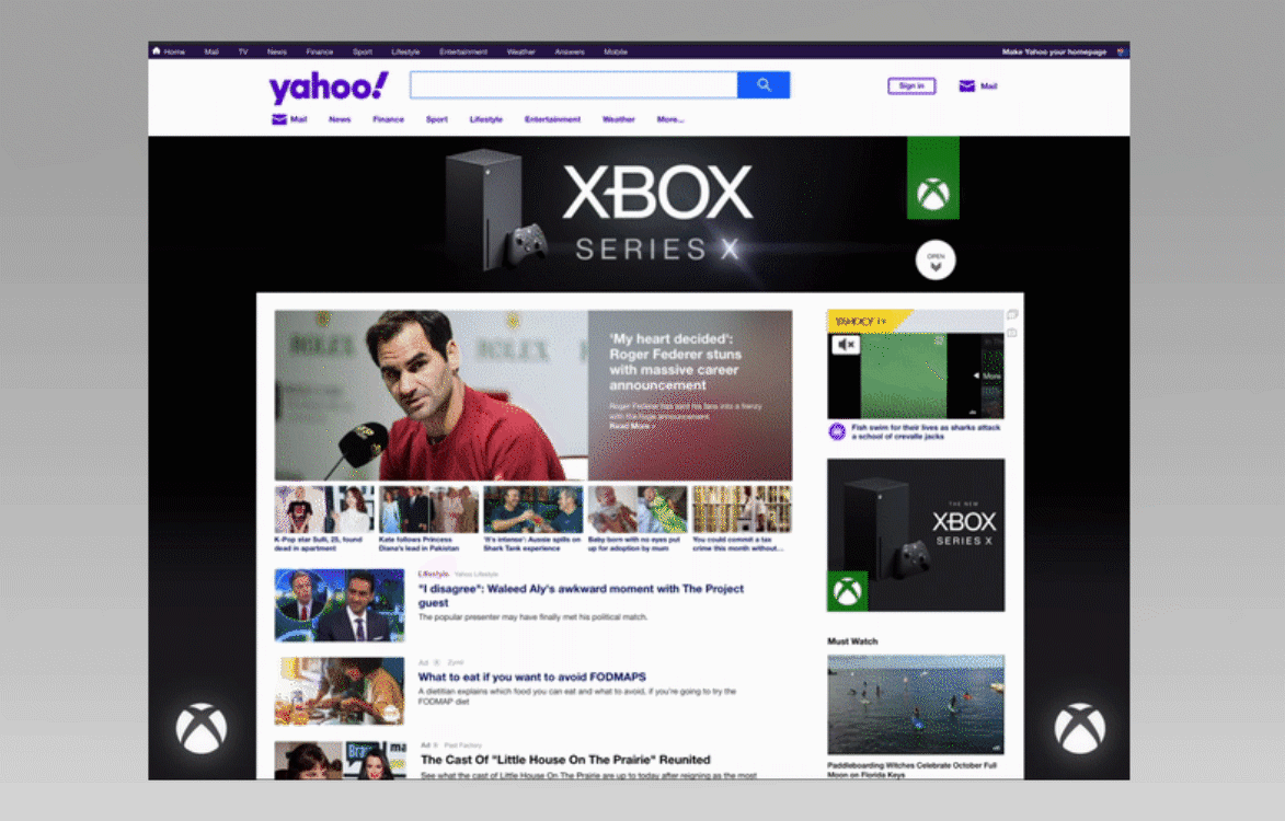Pre-sale mock up – XBOX video reveal