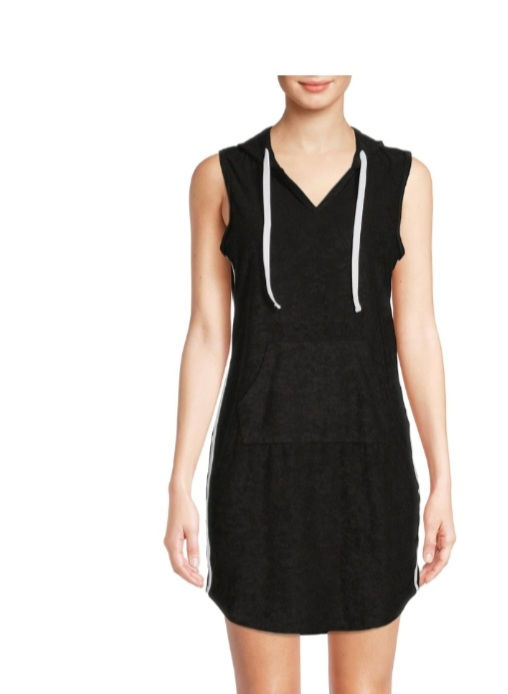 No Boundaries Juniors’ Hooded Terry Dress