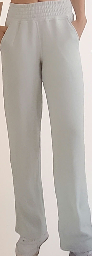 Earth Yoga Stretch Fleece Velour Lined Open Leg S Wide 3" Flex Waist Sweatpan