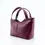Thumbnail: Sac à main Lubay Scaldis Medium vegan en Grape Skin Vin, vue de face et légèrement de côté sans anse amovible, sur fond blanc