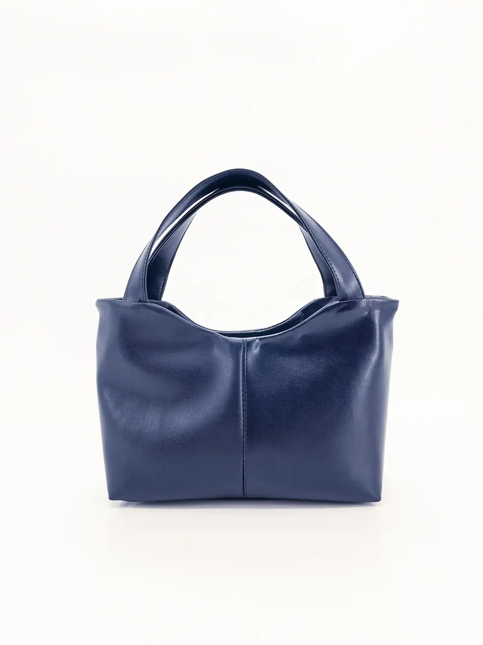 Sac à main vegan Lubay Scaldis Medium en Leap Violet Almost Blue, fabriqué sur demande en Belgique, vue de face.