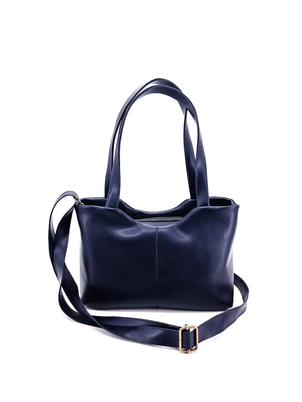 Sac à main vegan Lubay Scaldis Original Violet Almost Blue avec son anse amovible, sur fond clair