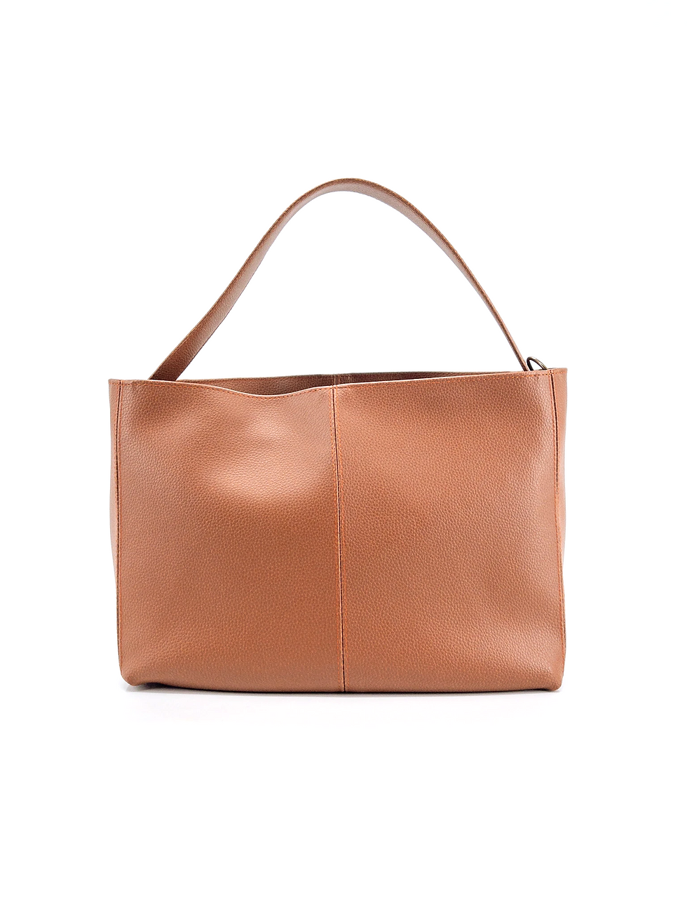 Sac vegan Lubay Ieper 30 en leap cognac, vu de face sur fond blanc