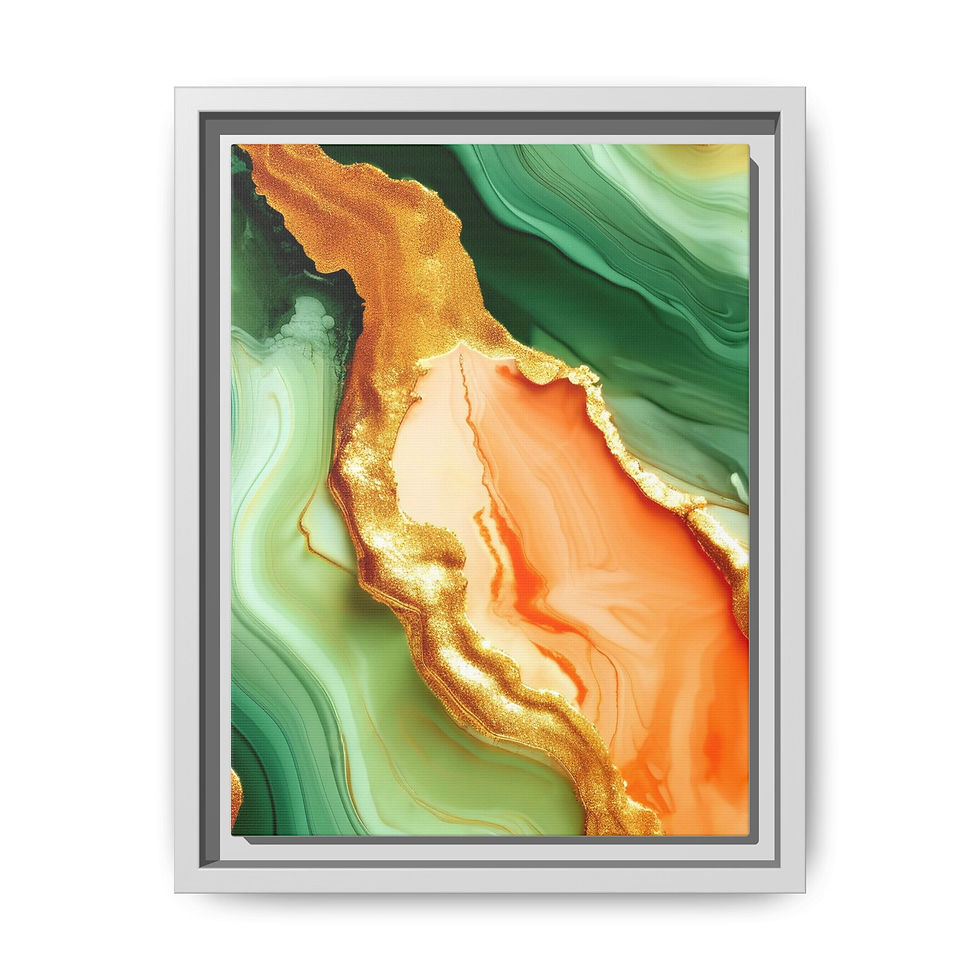 Thumbnail: Framed Art Print, Abstract Wall Decor, Home Decoration, Colorful Canvas Print