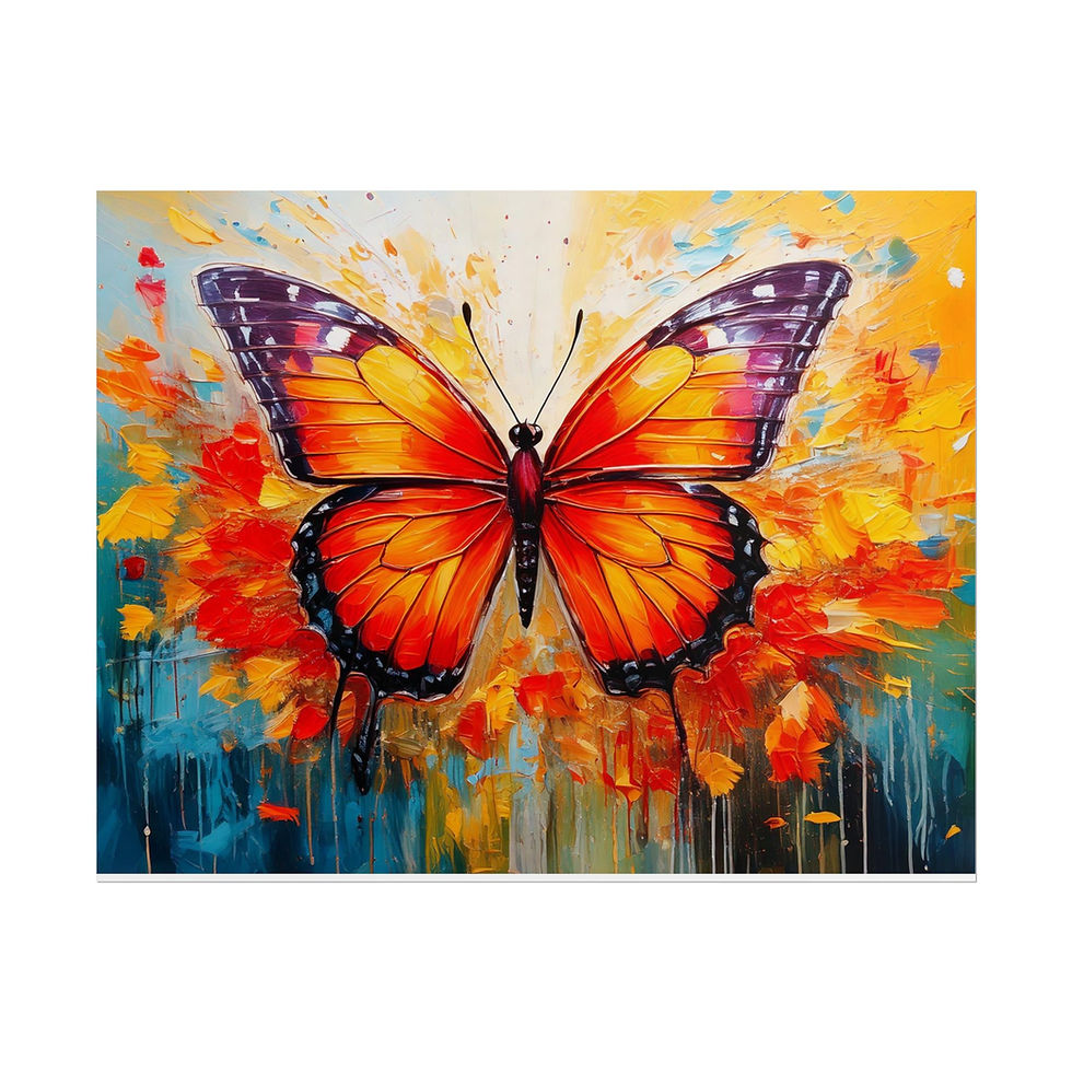 Thumbnail: Vibrant Butterfly Art Roll Poster