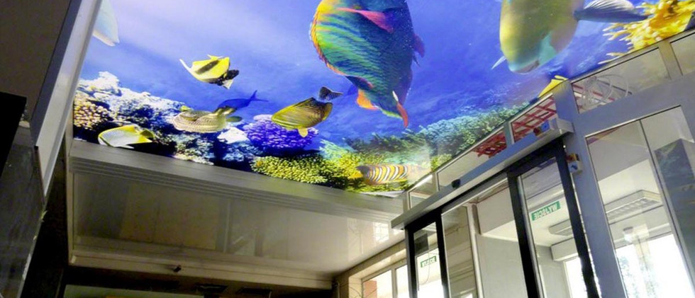 Объемный натяжной потолок