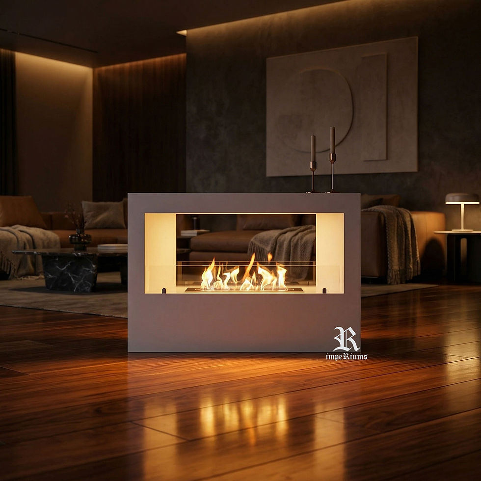 modern fireplace