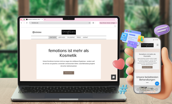 Femotions Aesthetics Essen – Beauty & Hautpflege Website von Coskuniumdesign