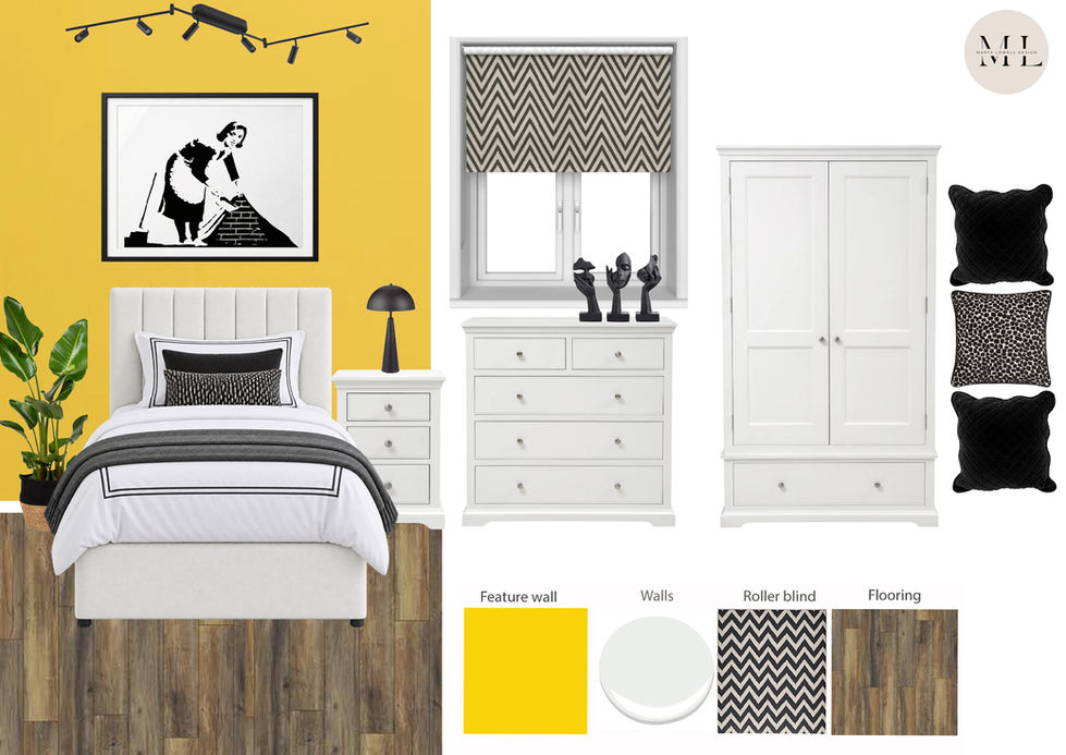 Bedroom 1Marta Lowell design hexham multi occupancy student accomodatation