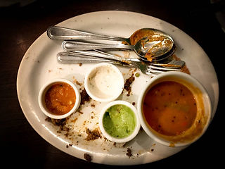 unwashed plates