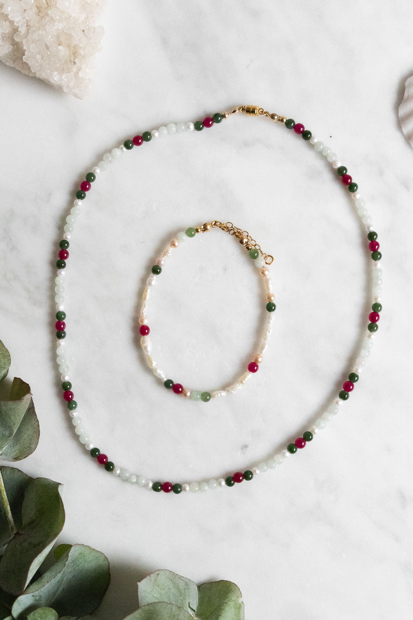 Pearl and Gemstone Set