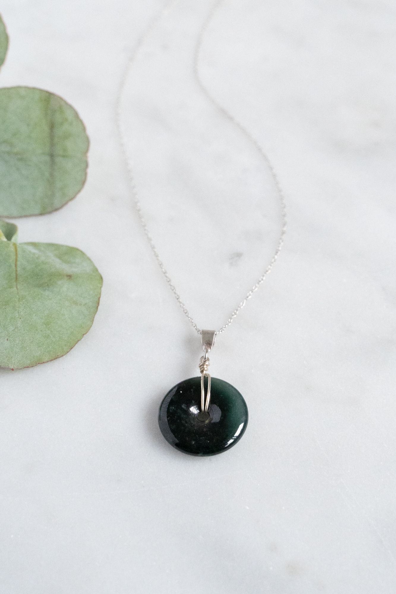Jade Disc Necklace