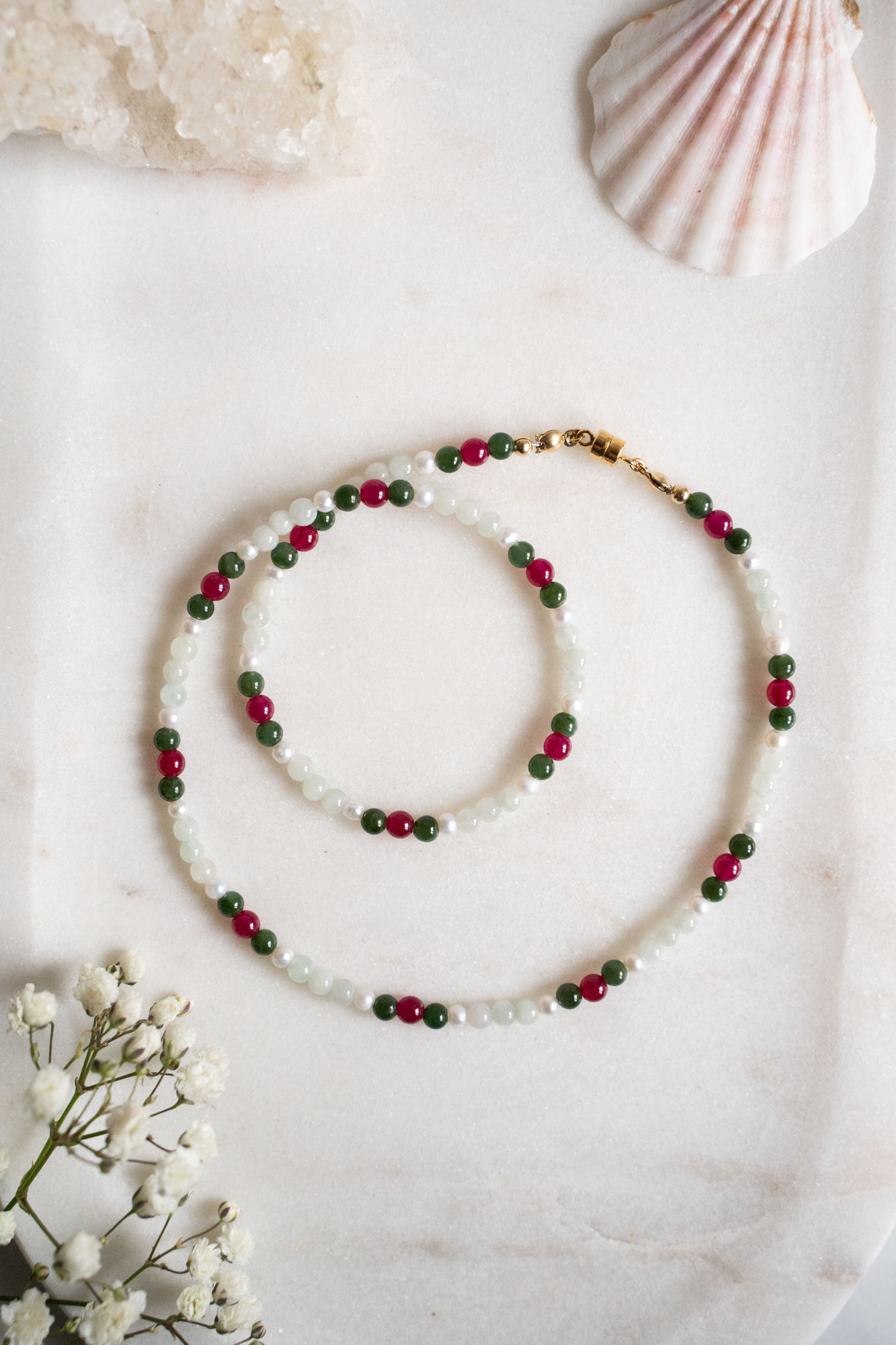 Pearl and Gemstone Necklace