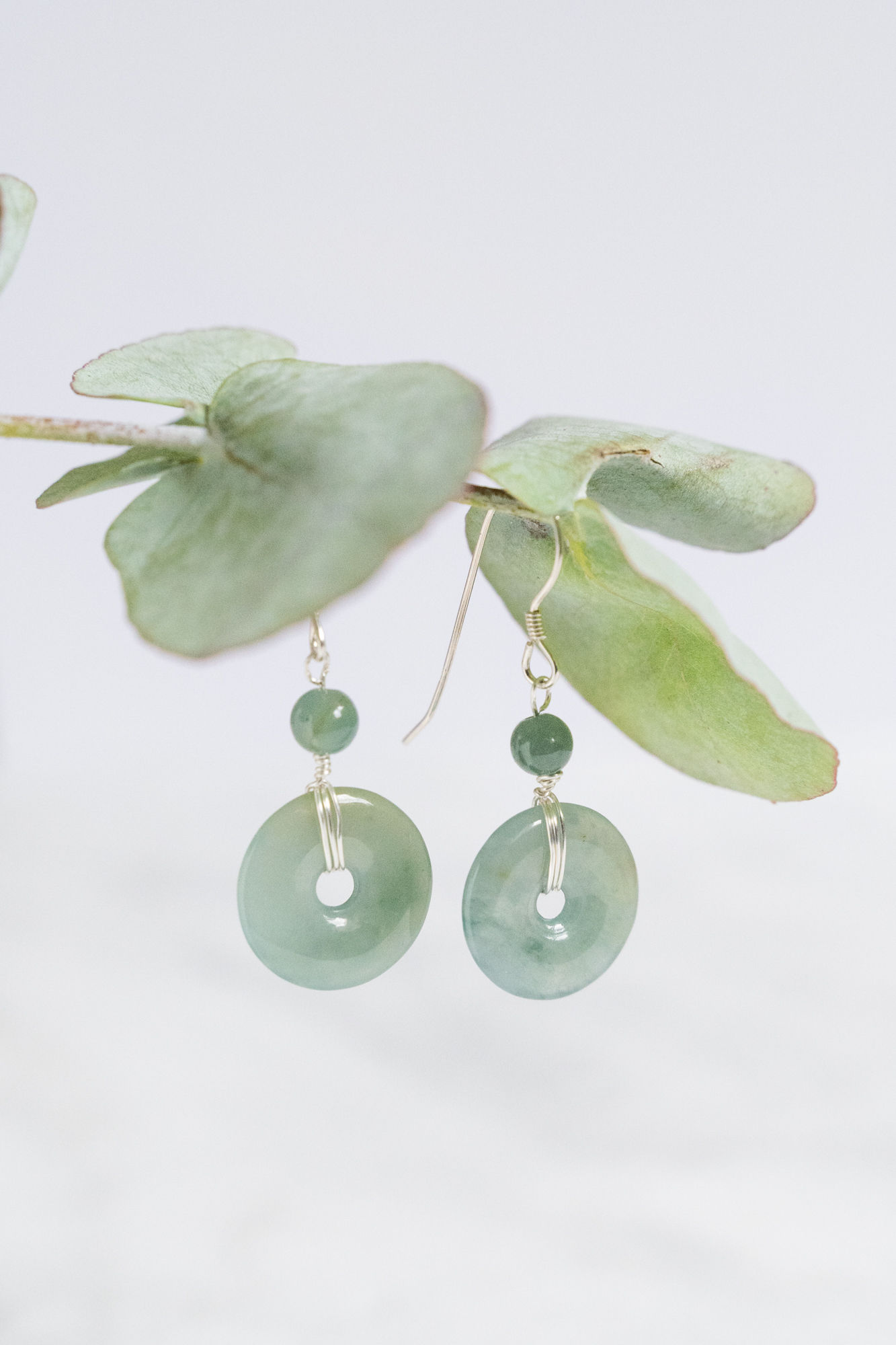 Jade Disc Earrings