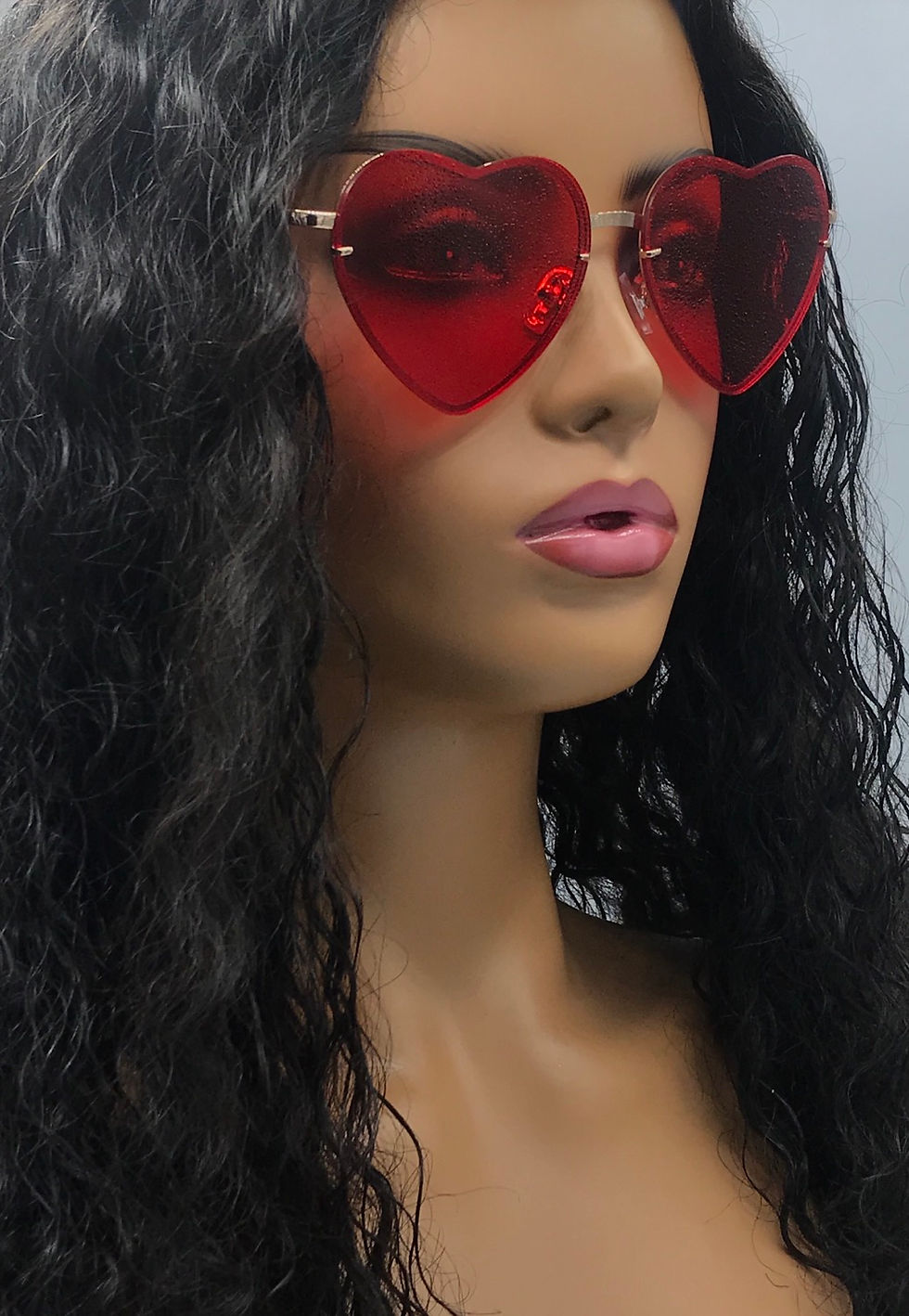 Thumbnail: "Hella Heart Eyes" Sunglasses (Red/Gold)