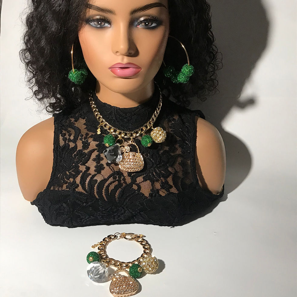 Thumbnail: "Saucy Santana" Chunky Jewelry Set (3pcs)