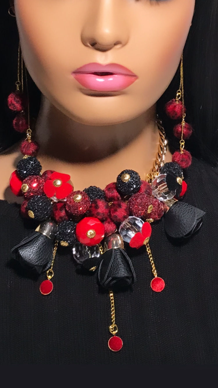 Thumbnail: "Saleena" Chunky Jewelry Set ( 3 pieces )