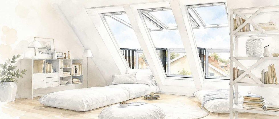 Dormer loft design with bedroom and ensuite