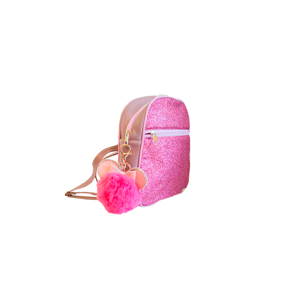 Mochila Rosa Com Brilho