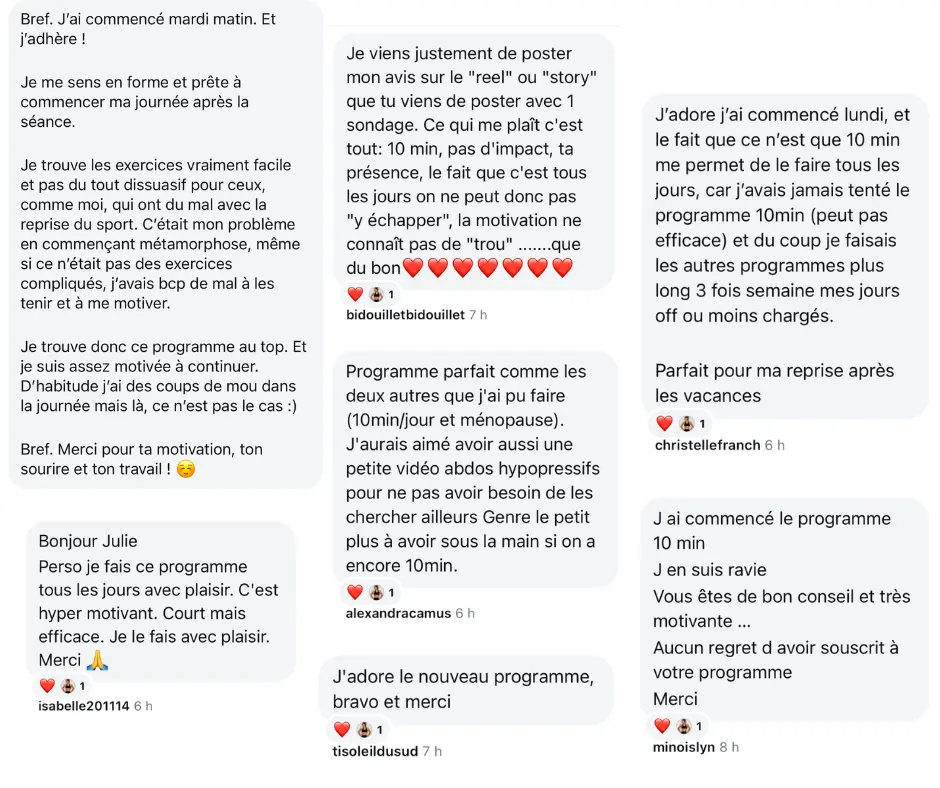 Avis programme 31 jours