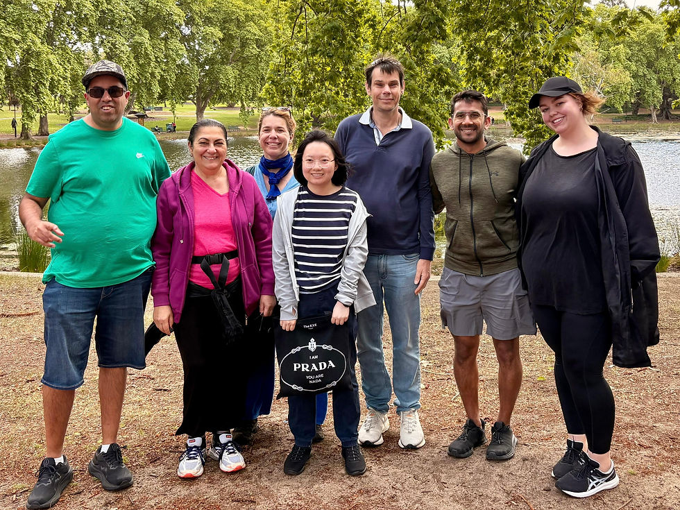 Akshay (2nd from the right) with the other Activate Mental Health Hyde Park walking group volunteers.