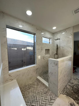 Shower (bath) remodel 'after' picture 
