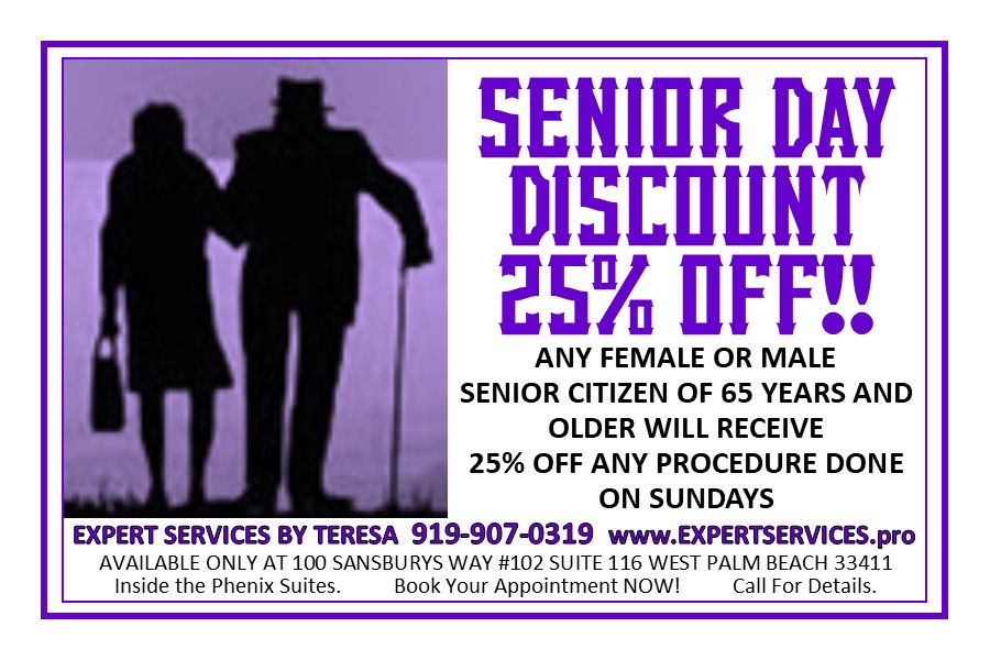 Senior Discount Day Sundays