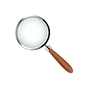 Magnifying glass icon representing detailed market analysis and due diligence in real estate investment