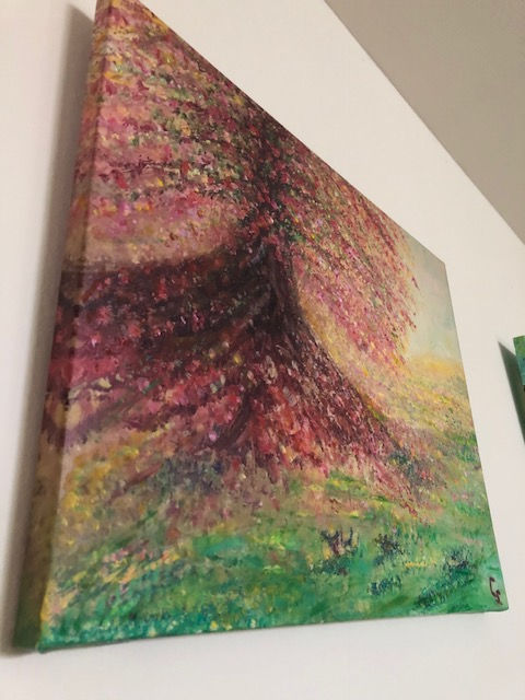 Thumbnail: Pink Tree 16"x20" Free Shipping in US