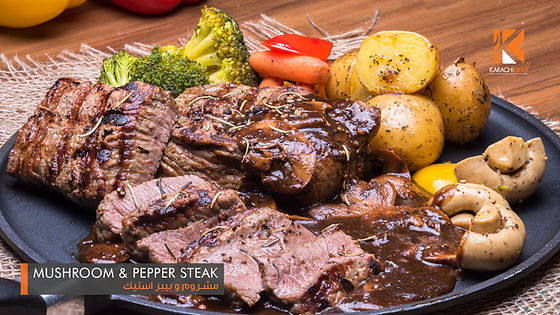 Mushroom & Pepper Beef Steak