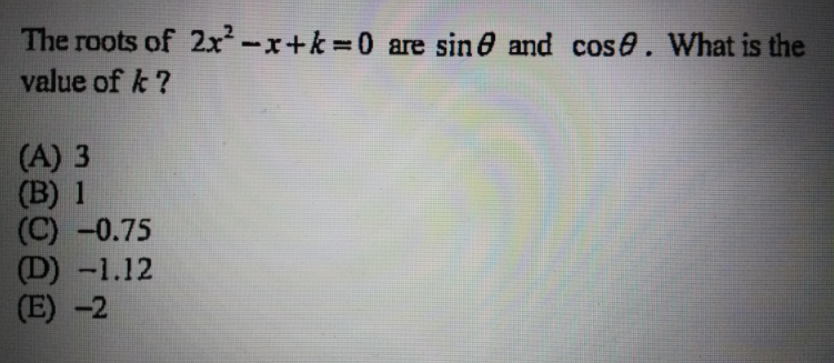 The Challenging SAT II Maths Question