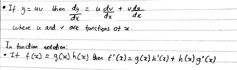 An image of the product rule.