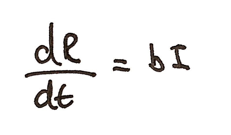An image showing the differential equation for dR/dt.