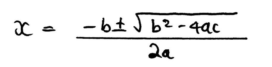 The Quadratic Formula