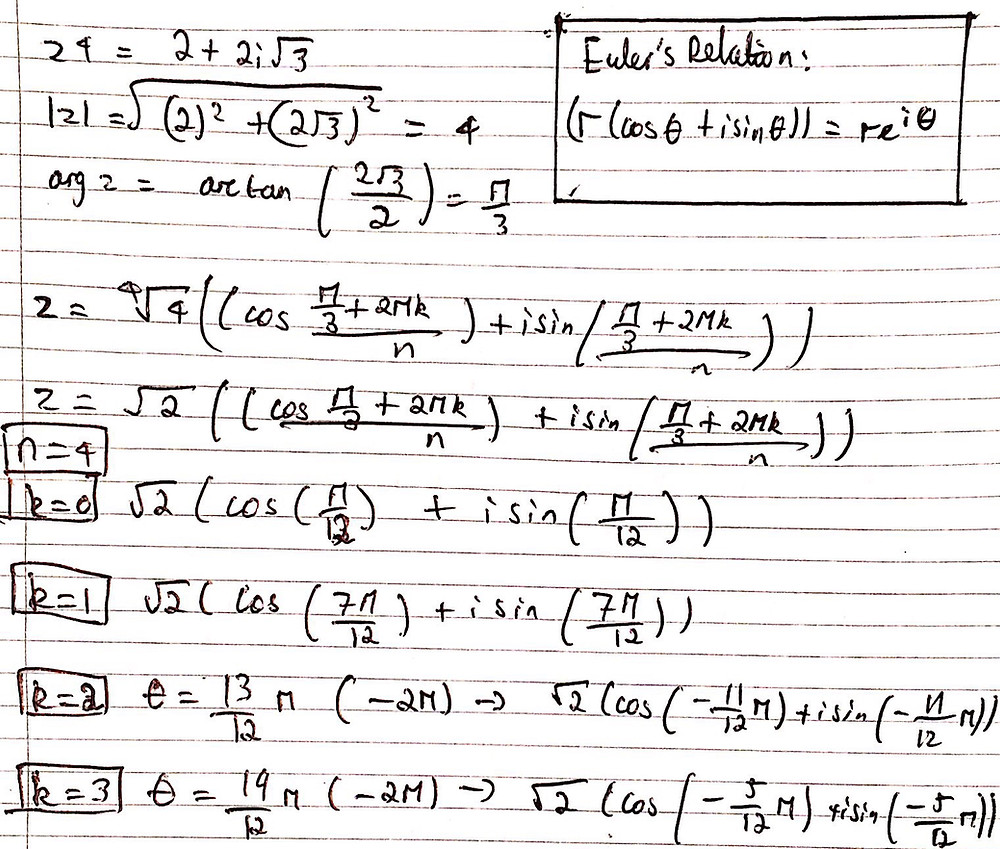 Area Of A Circle Using De Moivre S Theorem