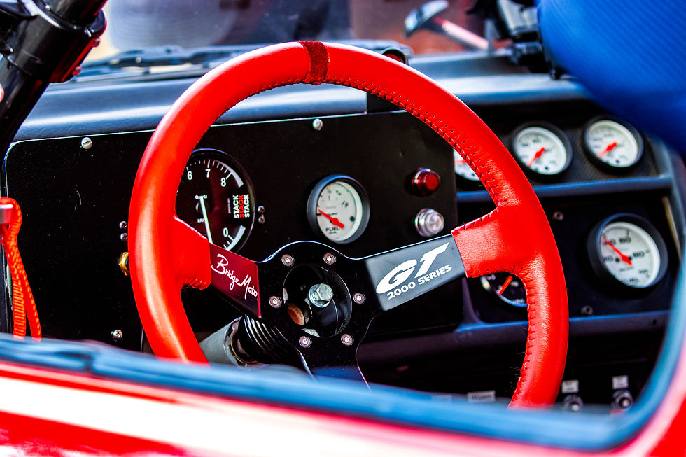 Stack gauge paired with a BridgeMoto JGTC 2000 Series steering wheel. Beautiful Match!