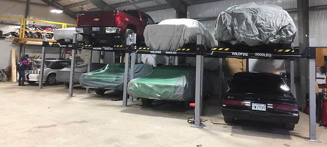 2 WF9000 4 Post Car Lifts and 2 WF9000XL
