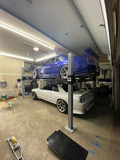 Nissan Skyline on Wildfire Lifts 4 Post Lift.jpg